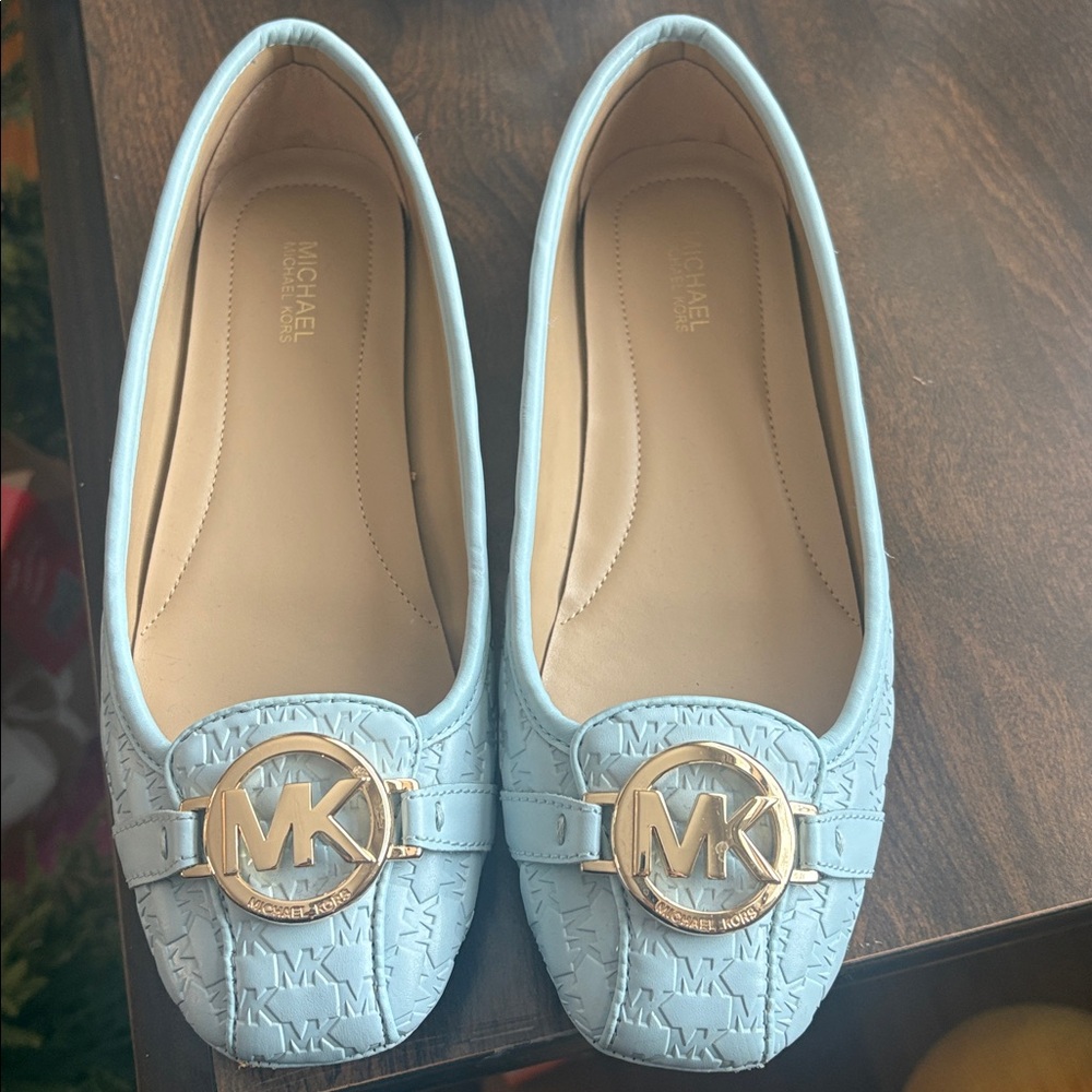 Michael Kors Fulton 7.5 Flats New Robin Blue